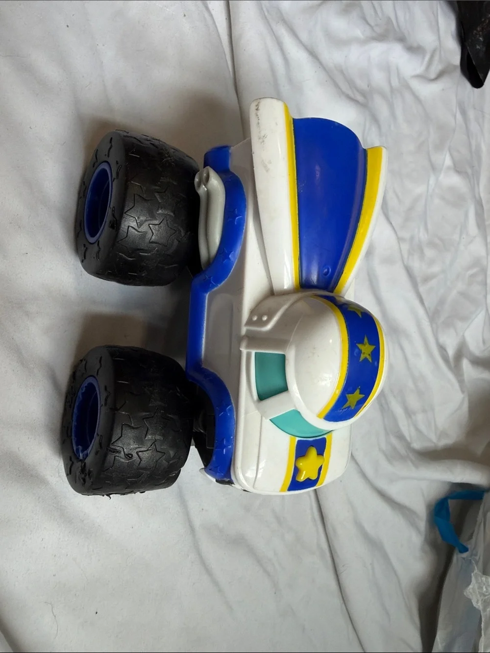 Blue and White Kids Monster Truck Toy